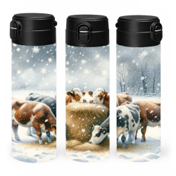 Stádo v zimě - termo hrnek