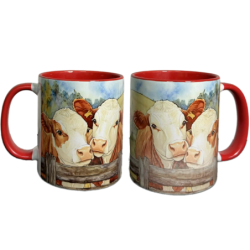 Hrnek kravky u ohrady-...