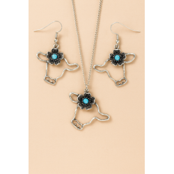 Set kráva s květinou