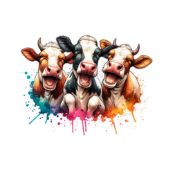 Crazy cow- samolepka